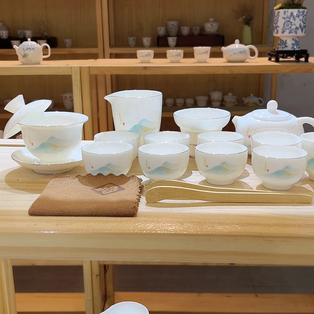 【都彩】日照金山羊脂玉瓷16头