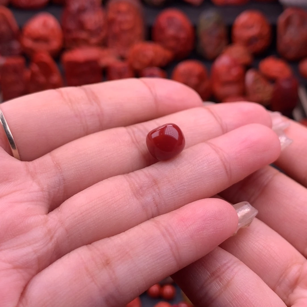 南红玛瑙南红川料原矿老型单珠10mm未镶嵌