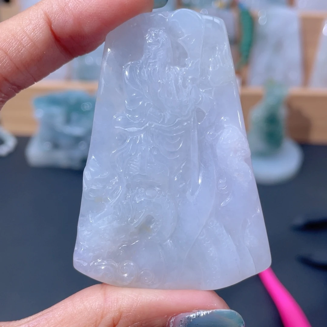 颈饰未镶嵌翡翠御龙关二爷