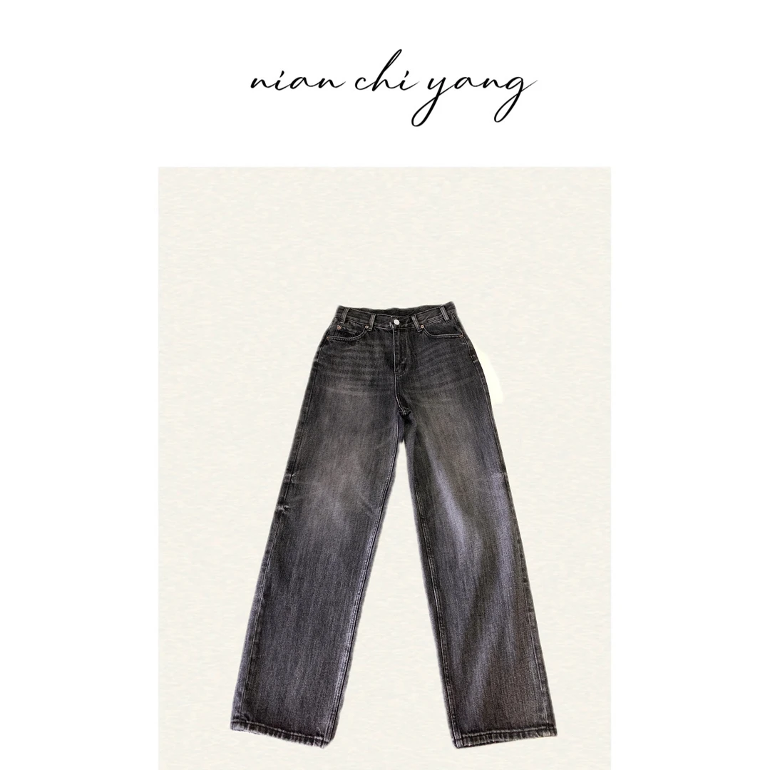 [2025]酵素磨洗牛仔裤做旧枪灰色牛仔裤版型好人手一条YY1616