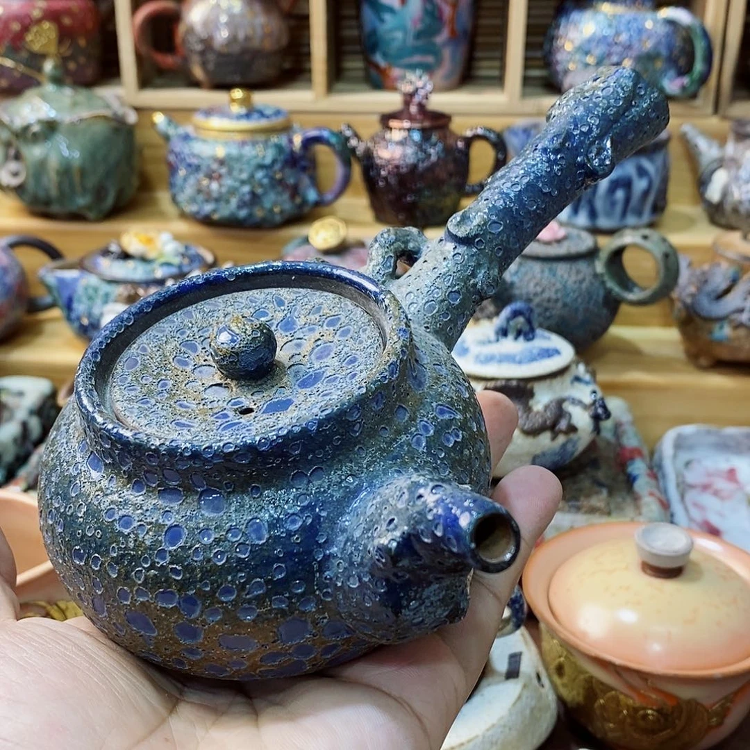粗陶志野柴烧茶器