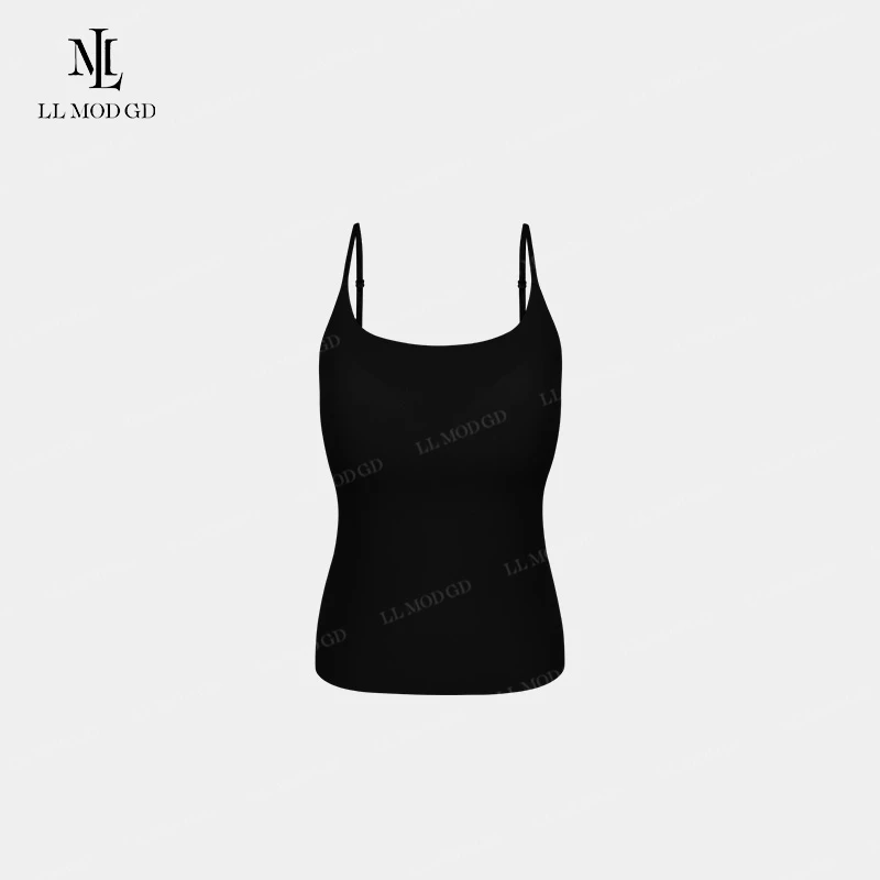 邂逅 夏季吊带美背文胸一体固定杯内搭显瘦无痕带胸垫女LL-260602