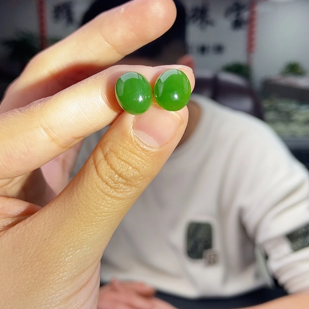 和田玉颜色多样性发拍一发一18K金镶嵌