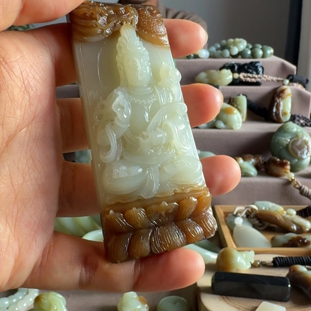 手链未镶嵌和田玉（糖玉）