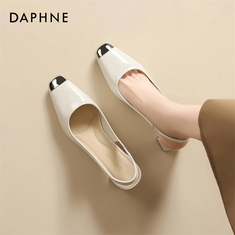 达芙妮2025高跟网红时尚百搭外穿舒适浅口透气粗跟气质玛丽珍鞋