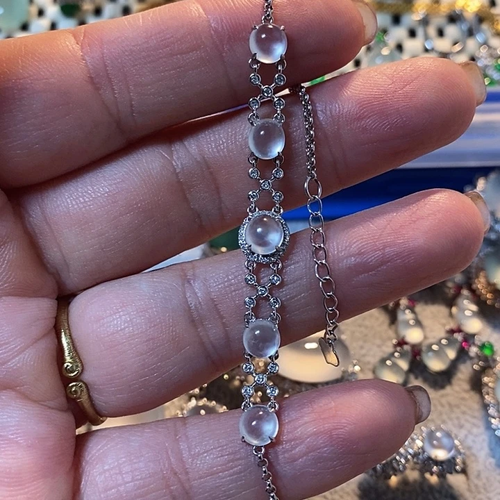 翡翠颈饰18K金镶嵌手链