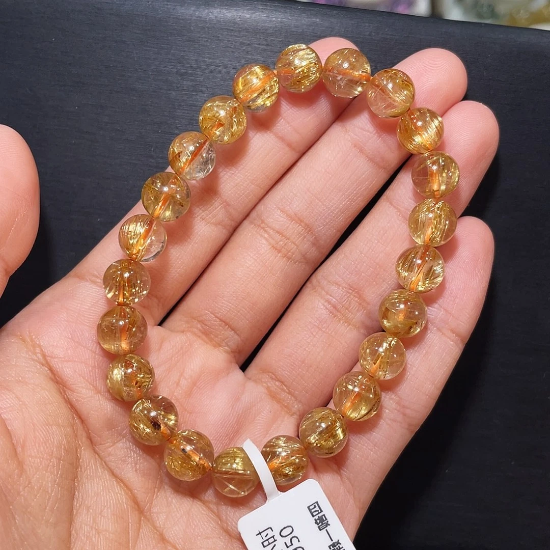 发晶手串未镶嵌发晶8mm