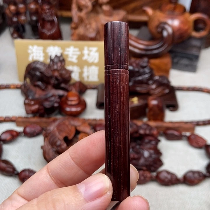 黄花梨/降香黄檀把件小小牙签筒