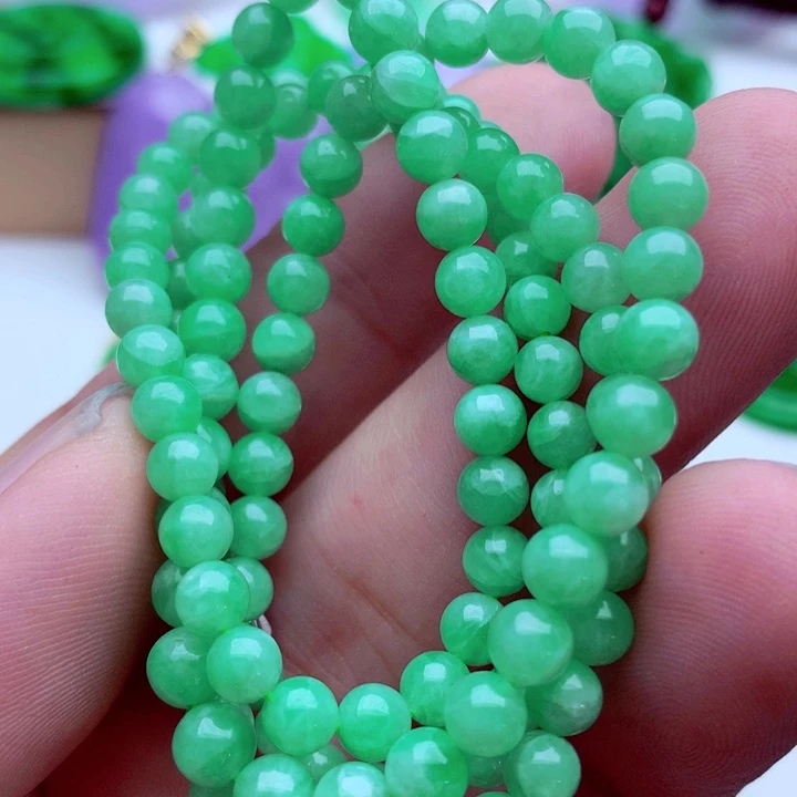 翡翠未镶嵌毛衣链