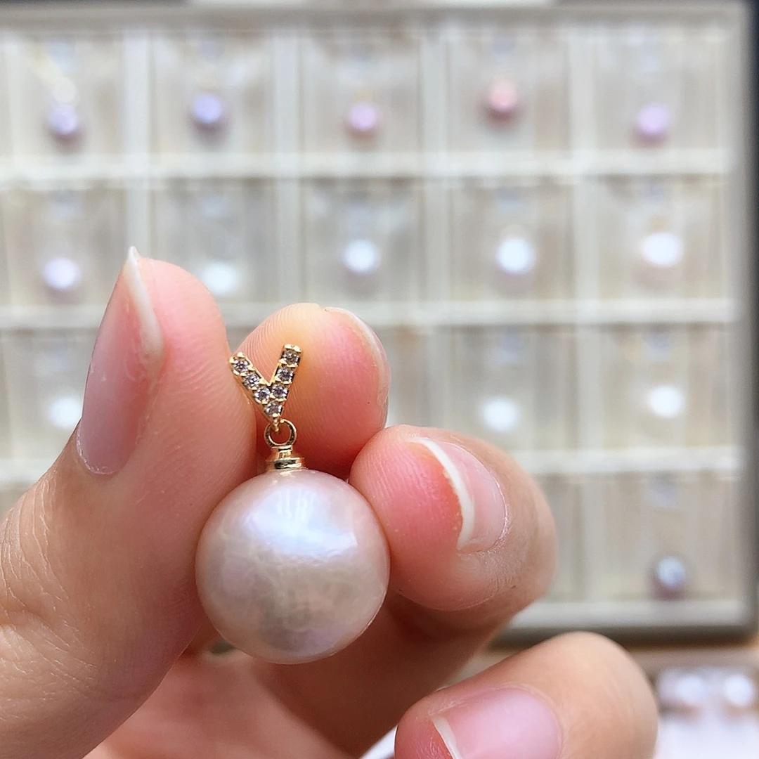 项链合金淡水珍珠