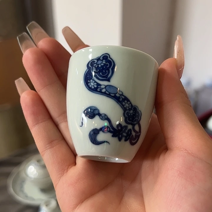 钟家窑柴窑素胎铃铛杯杯