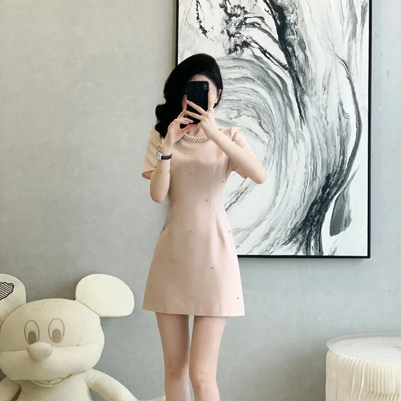 2025年夏季新款法式小香风气质名媛女神范高级感收腰显瘦连衣裙女