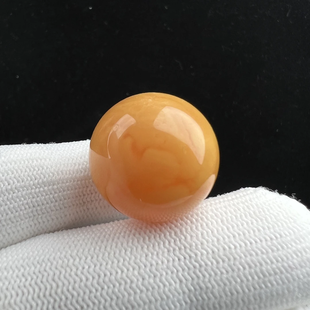 B1218 瑕疵特价 天然蜜蜡圆珠 20.5mm 支持复检 假一发四