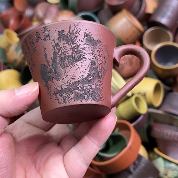 紫砂茶杯全手工紫砂主人杯