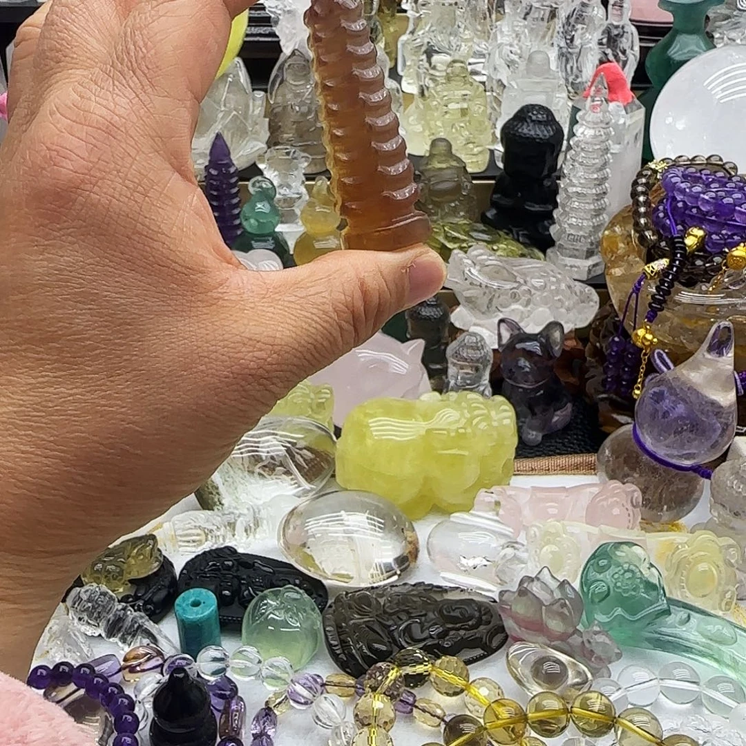 水晶未镶嵌车挂摆件