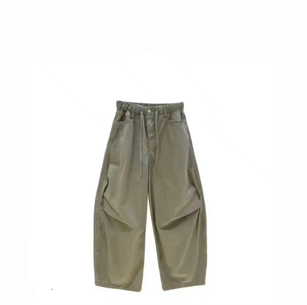 【含苞待放】2025夏季新款休闲潮流花苞工装百搭简约八分裤女H3169