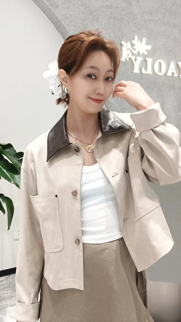 姚领YAOLY时尚翻领外套