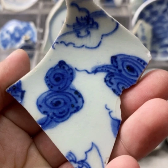 瓷片现代瓷器青花瓷片