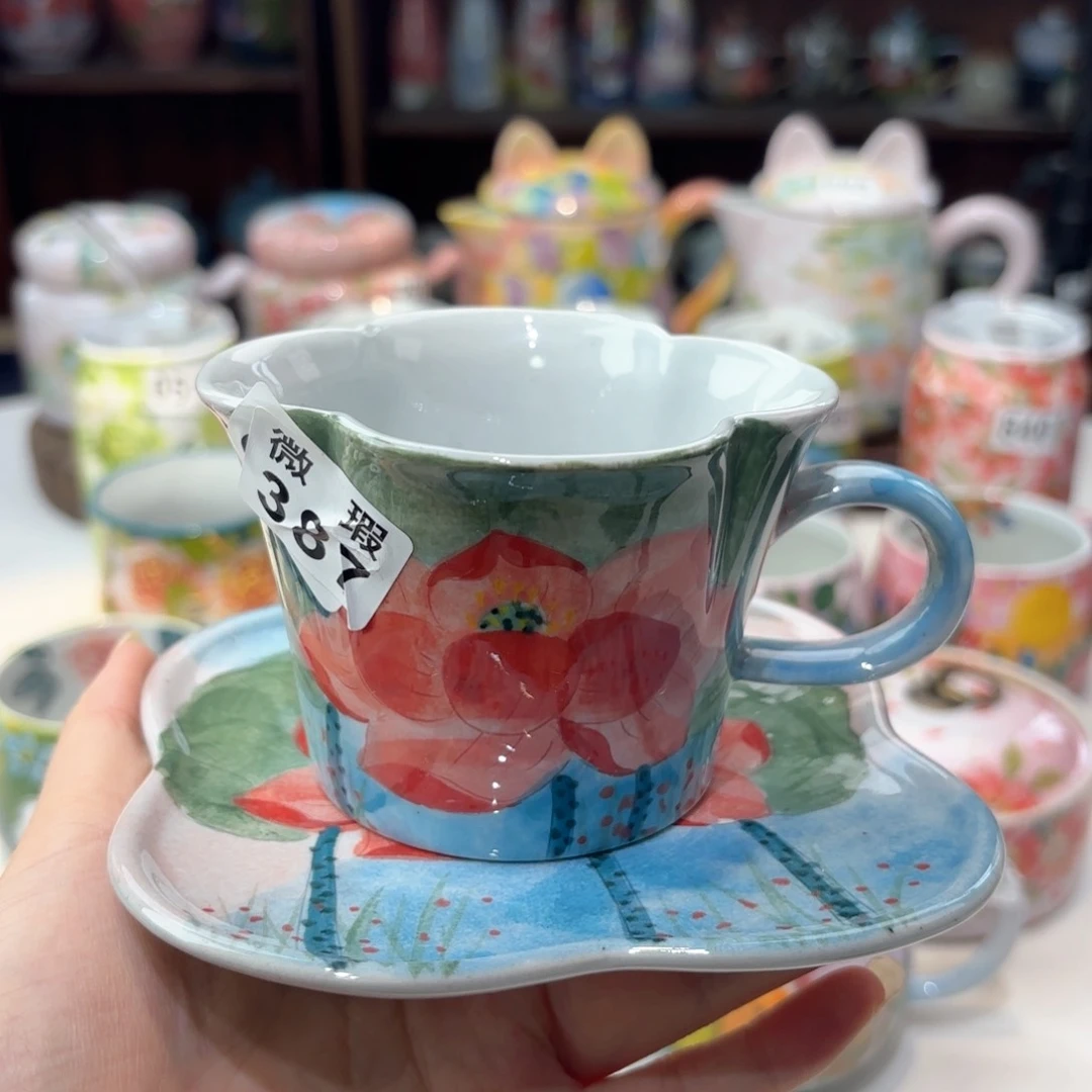 景德镇手绘高温釉下彩陶瓷茶具