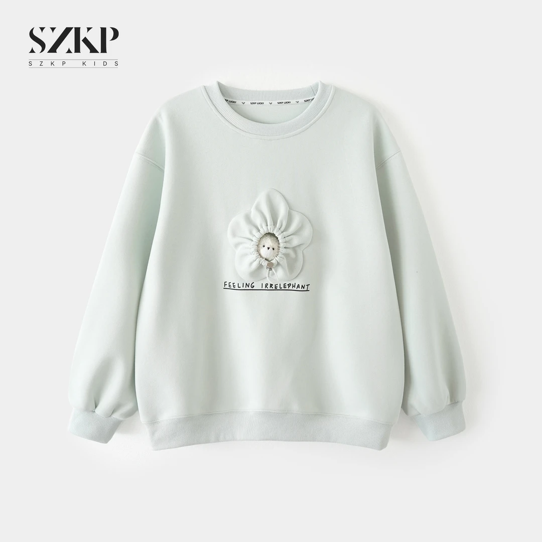 SZKP秋季新款女童装百搭上衣中大童休闲时尚儿童卫衣BGYQ552634