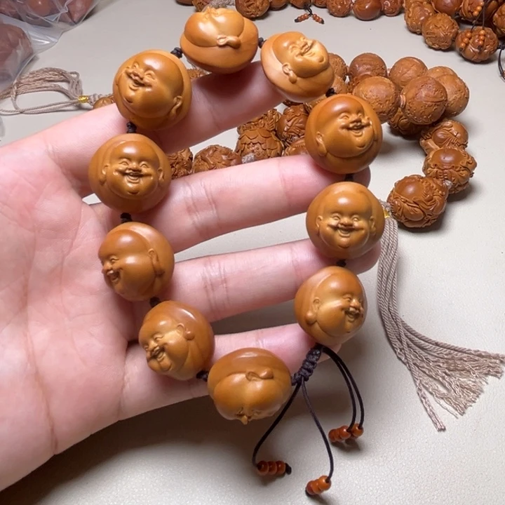 阿***布手串橄榄核笑佛头