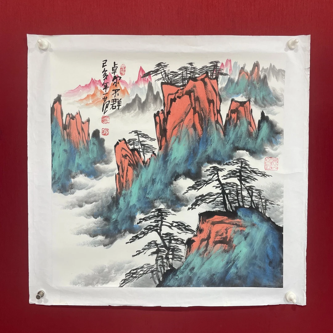 姜国华老师作品 斗方4平尺 《卓尔不群》68*68cm