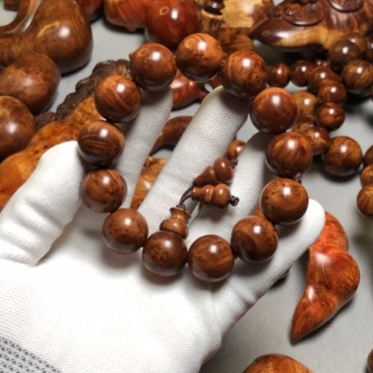 木质麻梨疙瘩火琉璃手把件