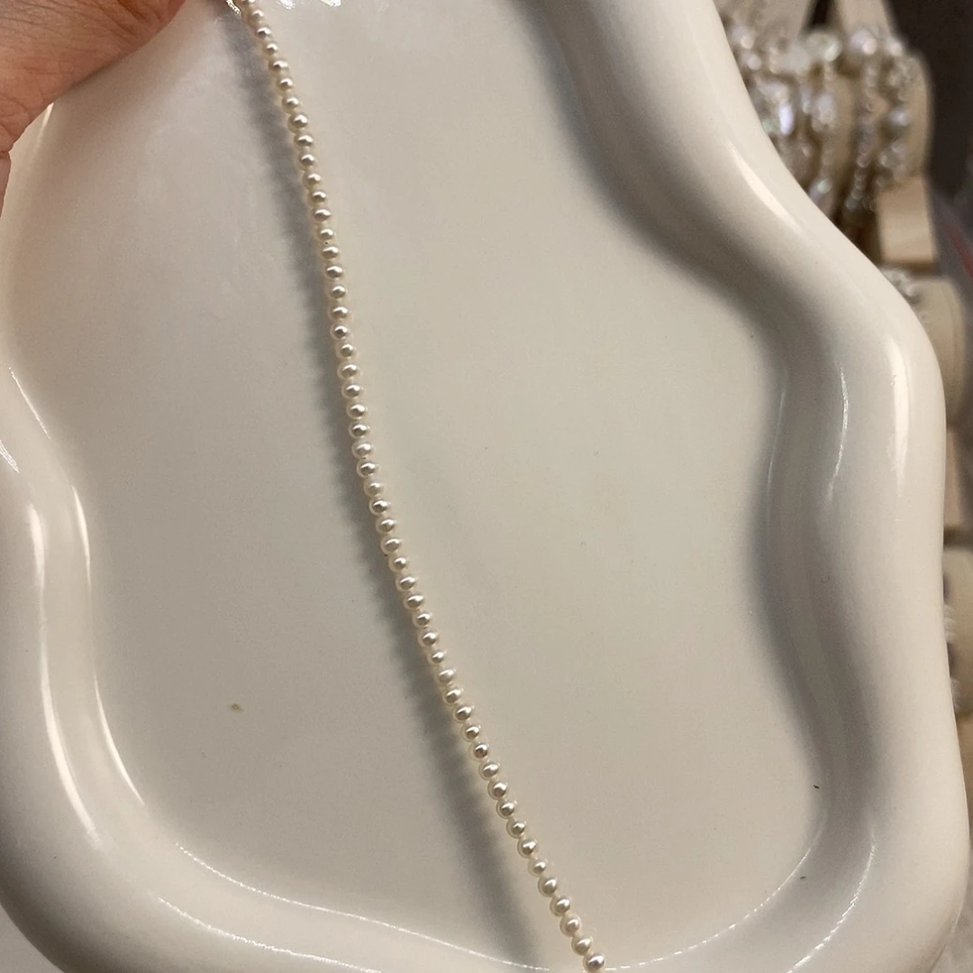 银S925镶嵌淡水珍珠颈饰