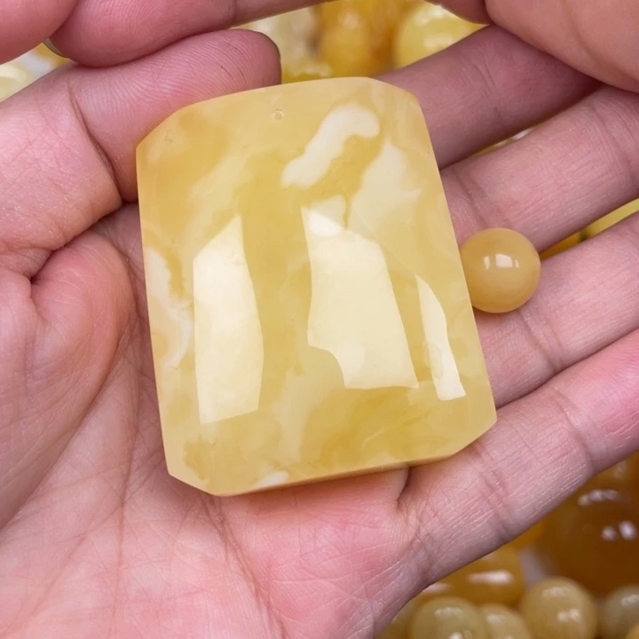 未镶嵌蜜蜡裸石蜜蜡平安无事牌