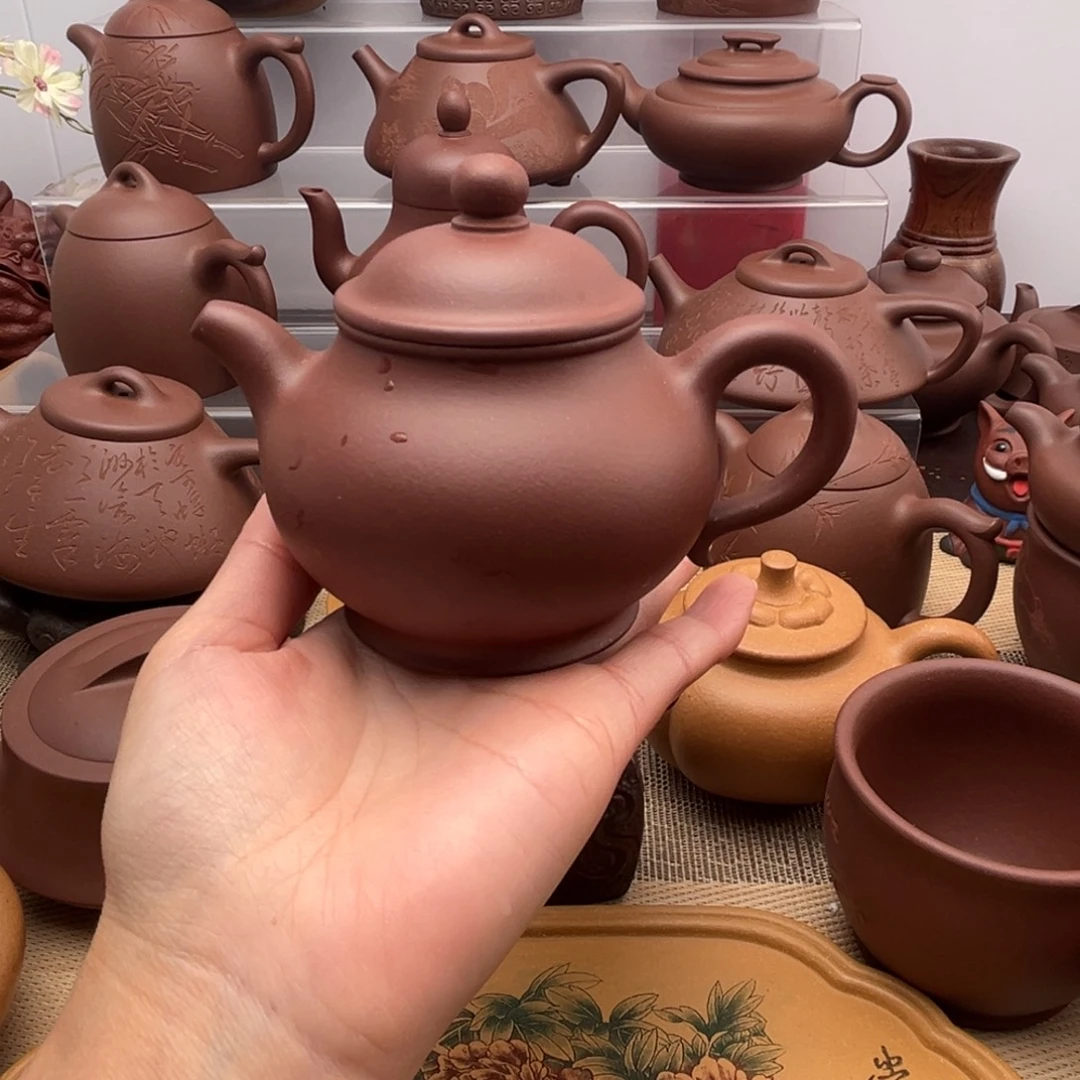 茶壶紫砂原矿紫泥高潘