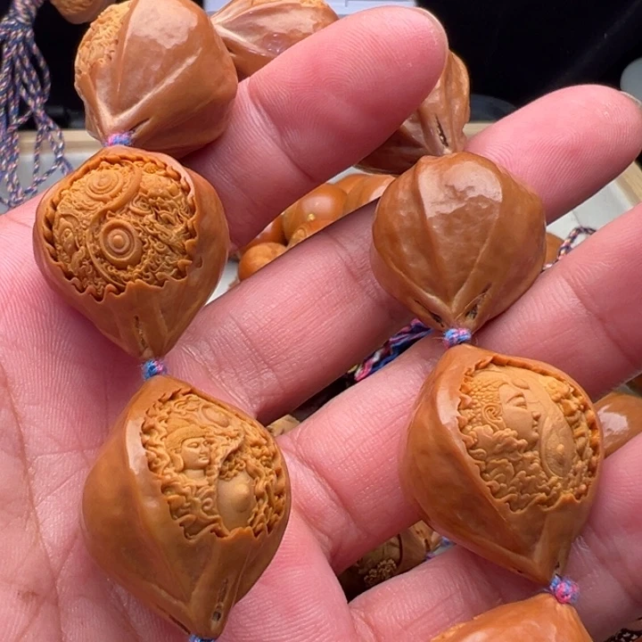 一***鱼手串/手链橄榄核2.4写字烫金佛魔一念