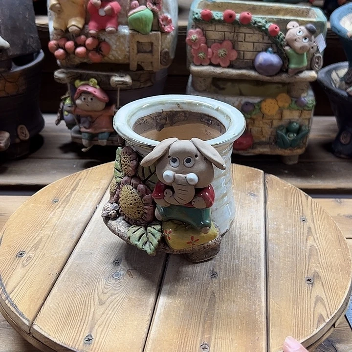 嘻哈多肉花盆百搭