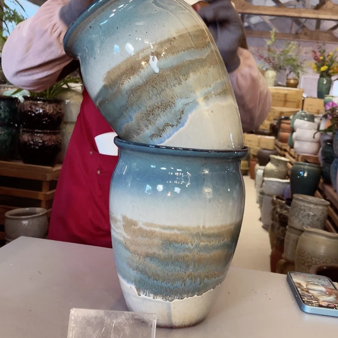 紫砂花盆高度24口径18