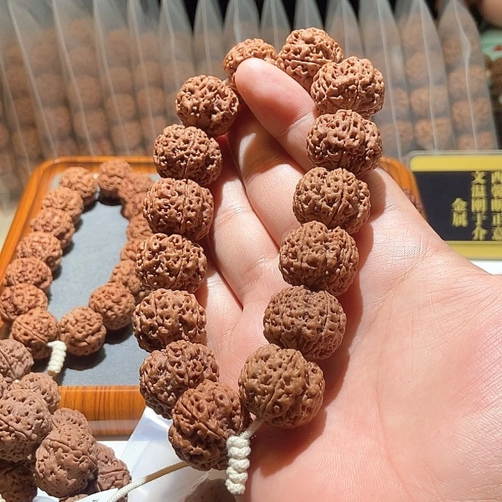吊坠金刚菩提私人订制矮桩平头双龙梅花22mm