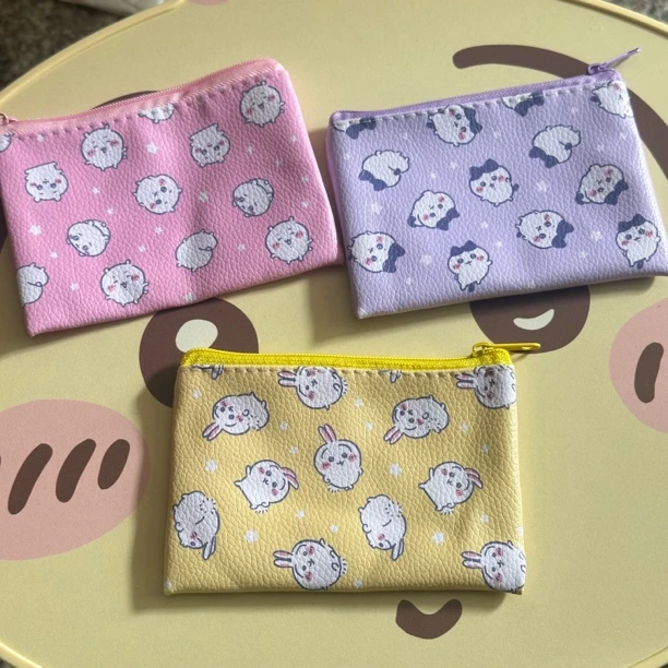 日单吉伊卡哇chiikawa可爱皮革卡包零钱包收纳包