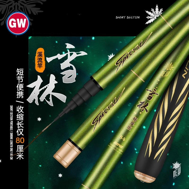 GW/光威雪林畅享版短节溪流竿超轻便携短节竿28调鱼竿钓鱼用具