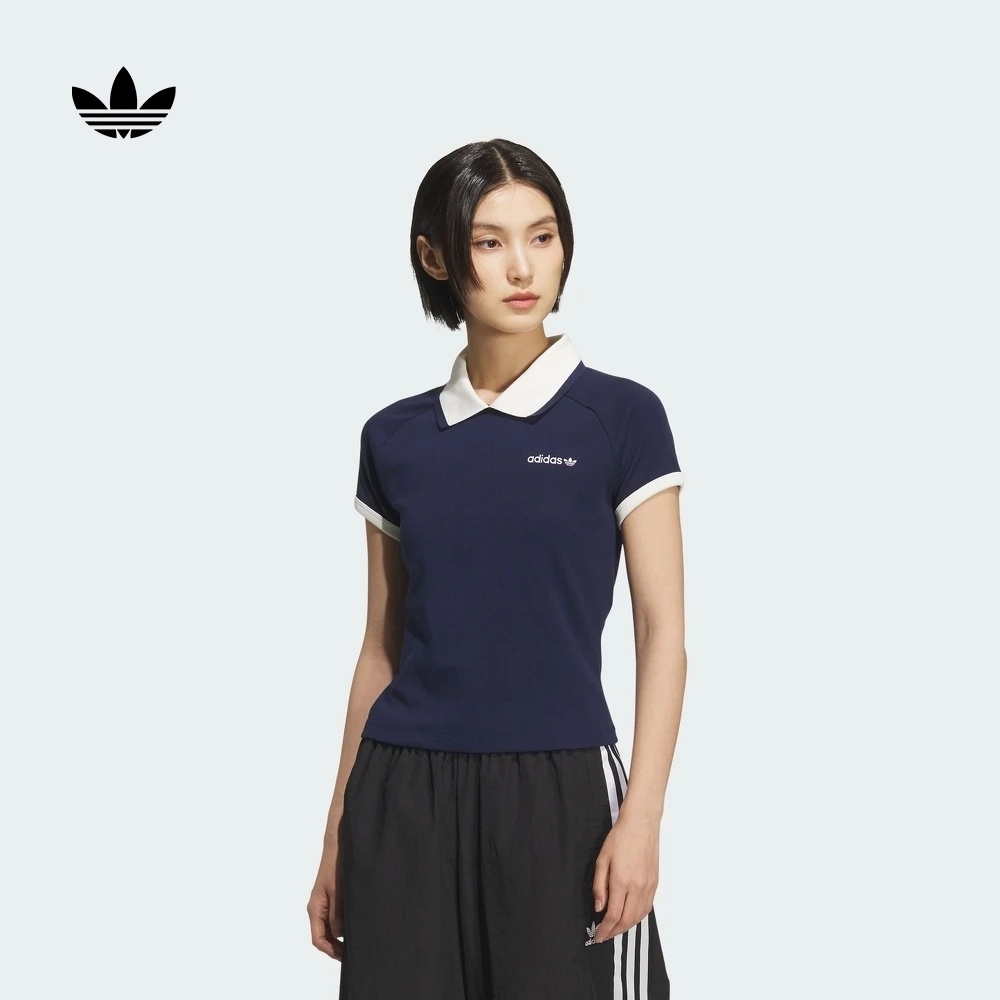 adidas/阿迪达斯运动修身上衣短袖POLO衫女夏季新款 KF9610