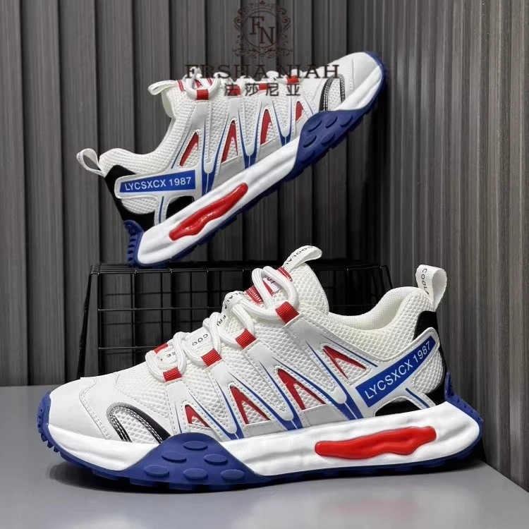 法莎尼亚秋季潮牌拼接老爹厚底防滑耐磨时尚潮流痞帅新款百搭鞋子