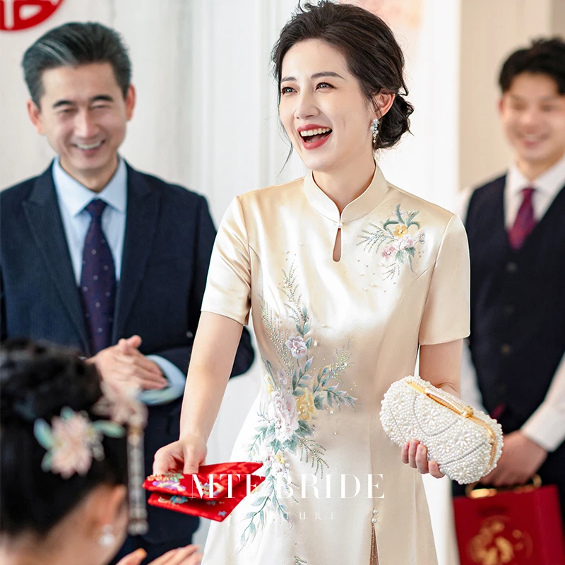 满庭芳华【晚栀】欧若风喜婆婆婚宴装中式订婚妈妈新中式国风旗袍