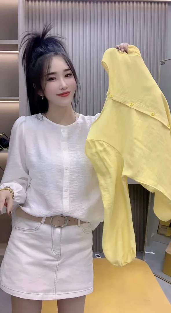 设计感前后两穿薄款长袖衬衫女2025夏季宽松防晒罩衫独特绝美上衣