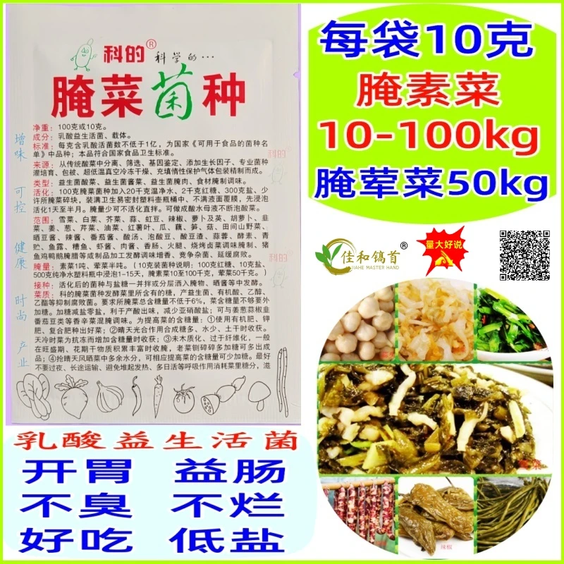 科的腌菜菌种益生菌泡菜腌制咸菜乳酸菌活菌素菜腌肉香肠防腐烂臭
