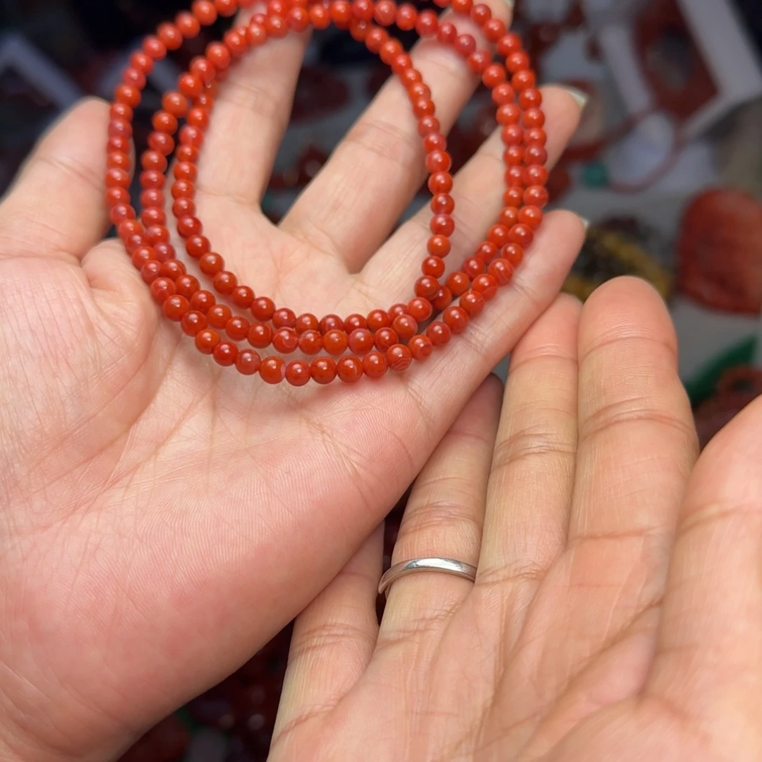 南红玛瑙未镶嵌手链