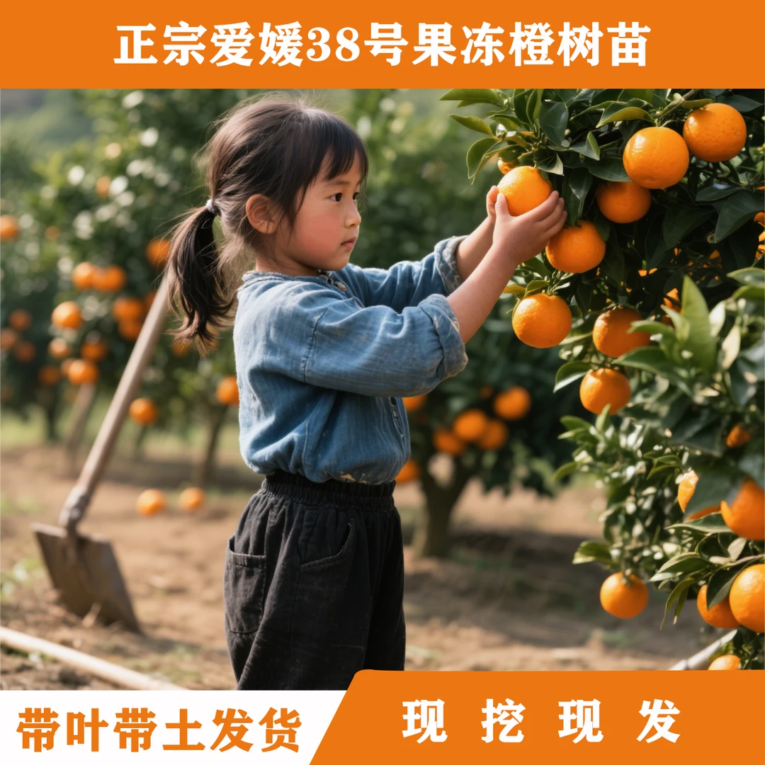 四川薄皮无籽早熟爱媛38号果冻橙树苗地栽盆栽次年结果柑橘树苗