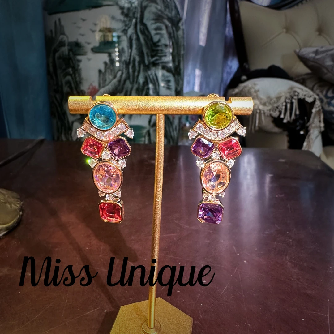 S6554外贸绚丽彩色耳环