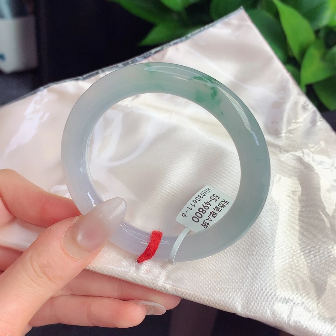 未镶嵌手镯翡翠天然A货翡翠55-56透光性 质感十足12号