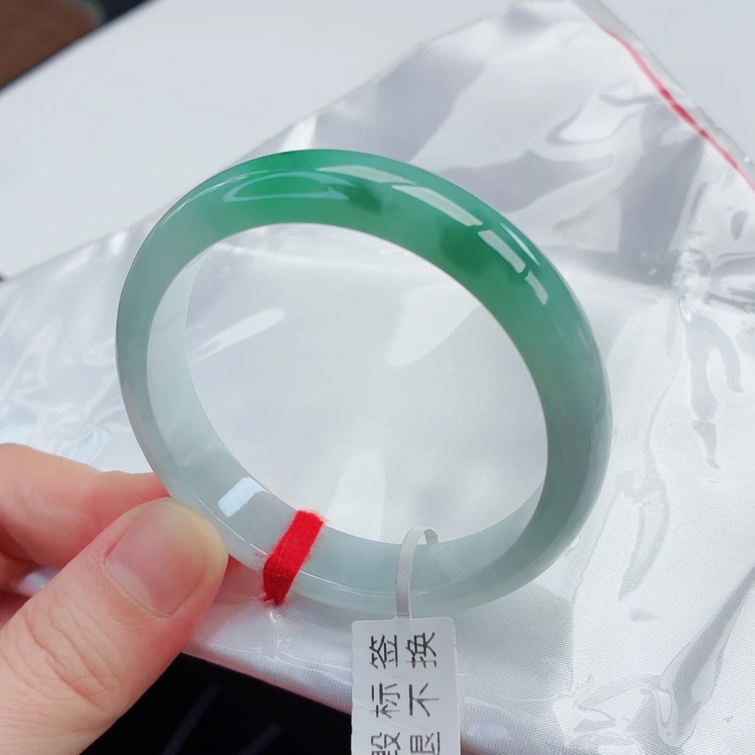 翡翠未镶嵌手镯14号-53圈口