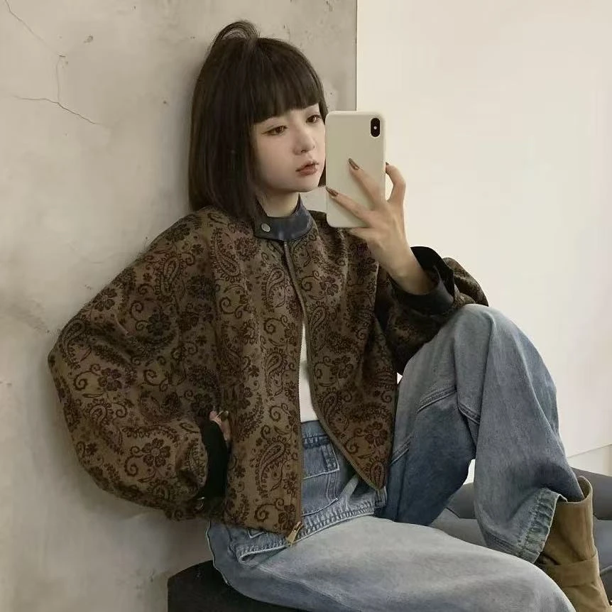 2025年新款豹纹短外套