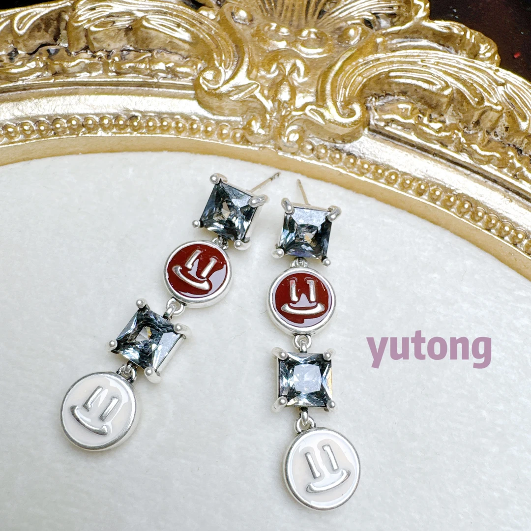 铜合金锆石耳饰 【雨桐高奢饰品】耳环CC00883