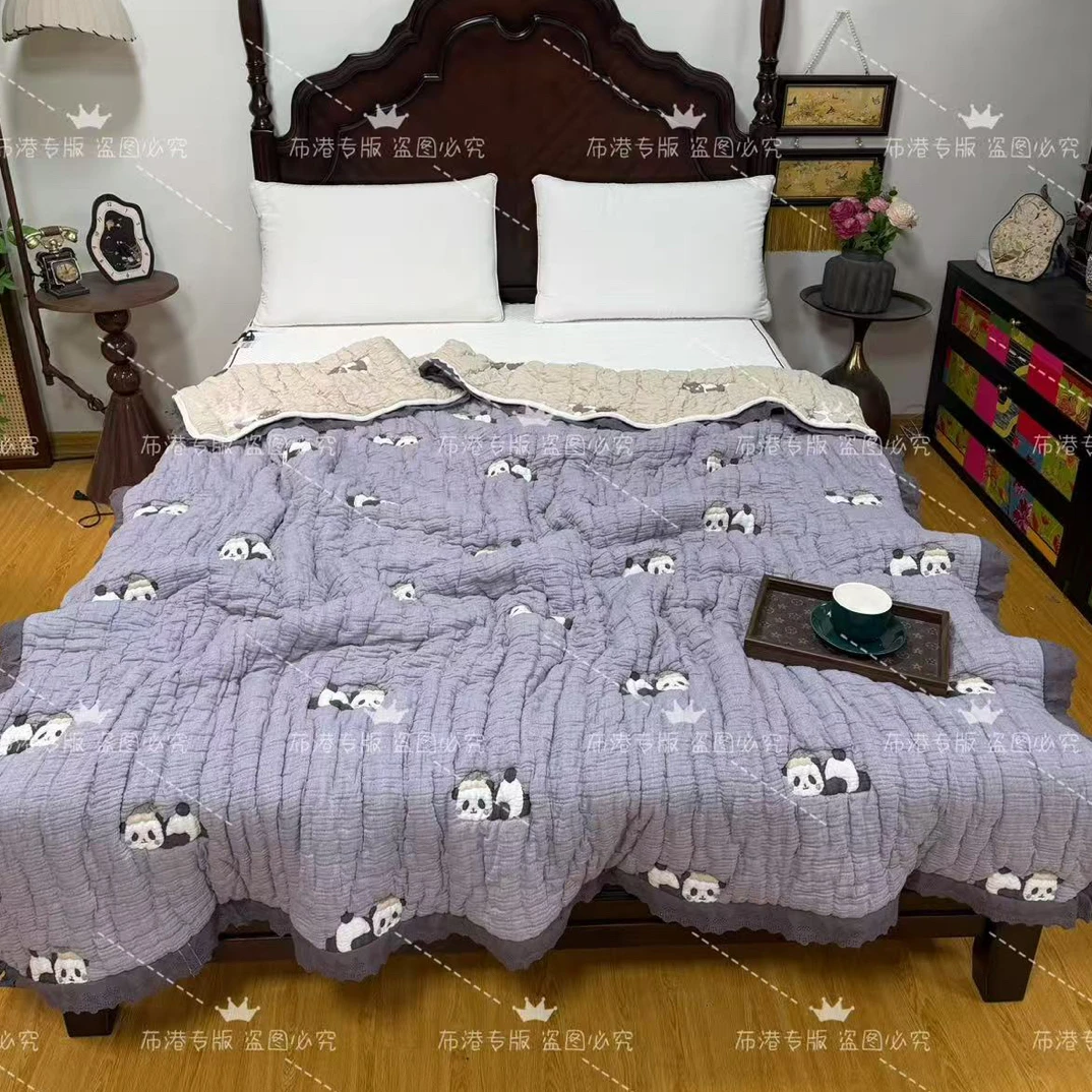《幕古（Mugu）》森古息棉被可机洗双人～熊猫起小毛球