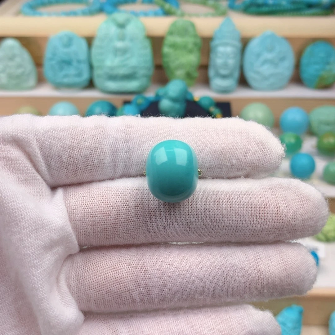 未镶嵌绿松石珠宝奇石16.1mm